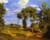 弗雷德里克 巴齐耶 : Landscape on the Shore of Lez